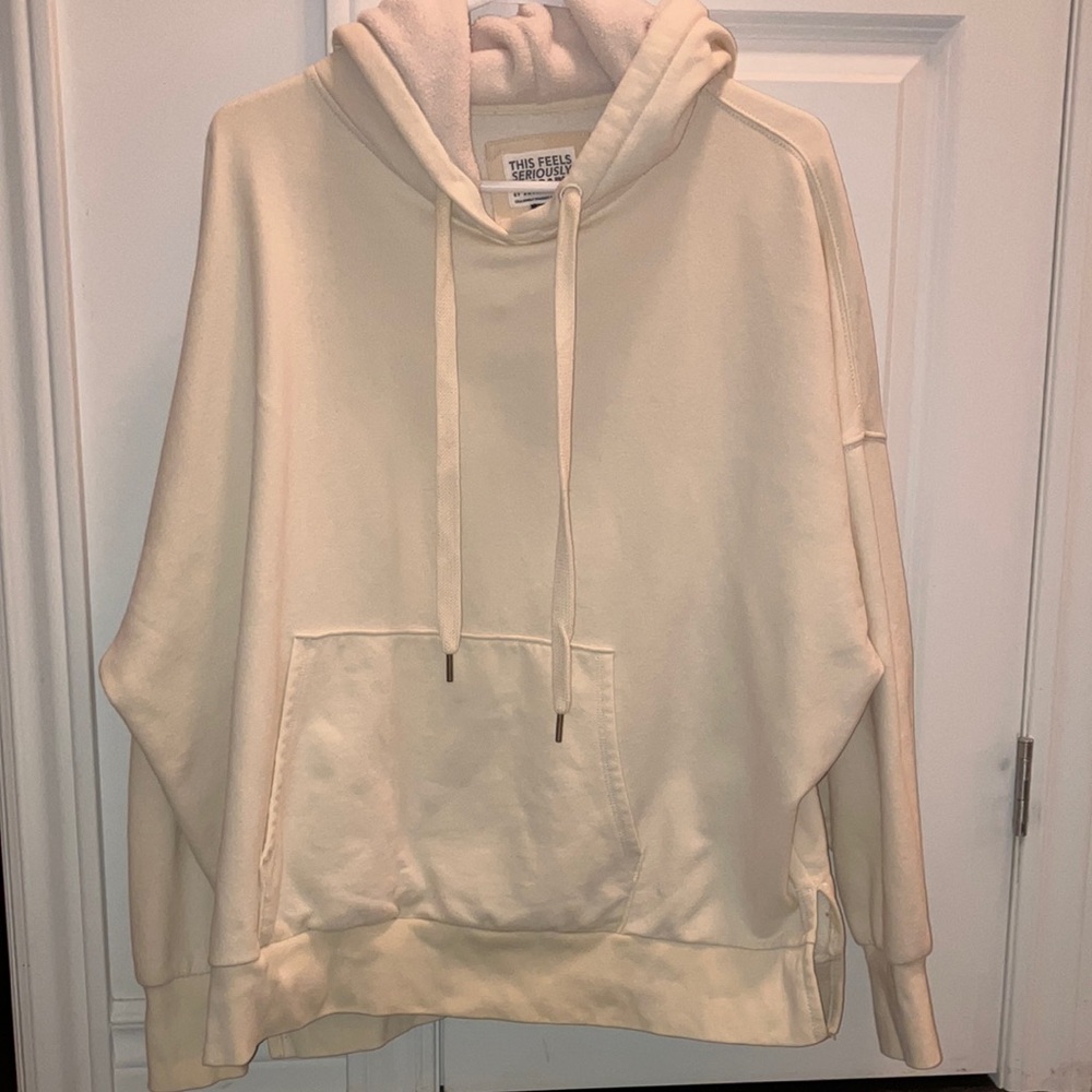 American Eagle Outfitters Cream Hoodie